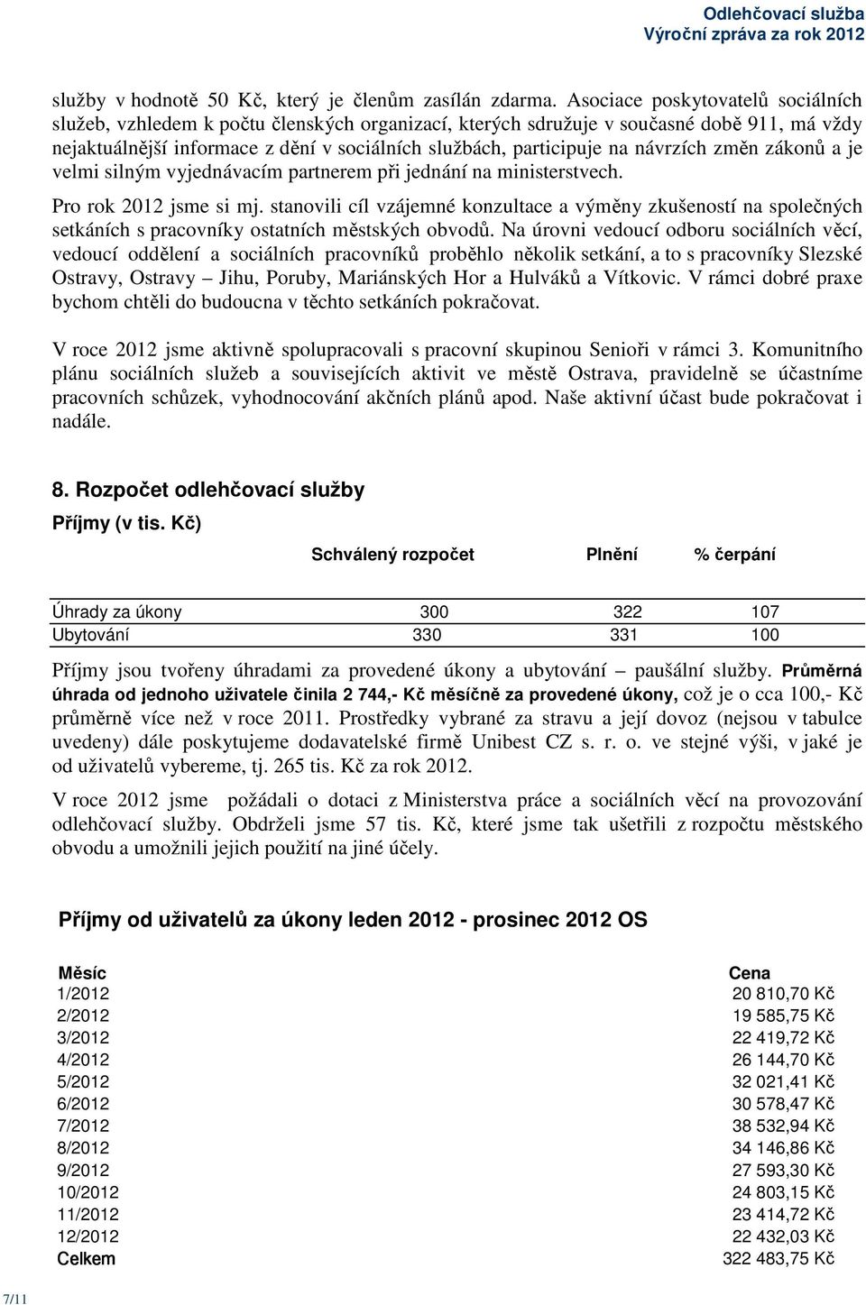 změn zákonů a je velmi silným vyjednávacím partnerem při jednání na ministerstvech. Pro rok 2012 jsme si mj.