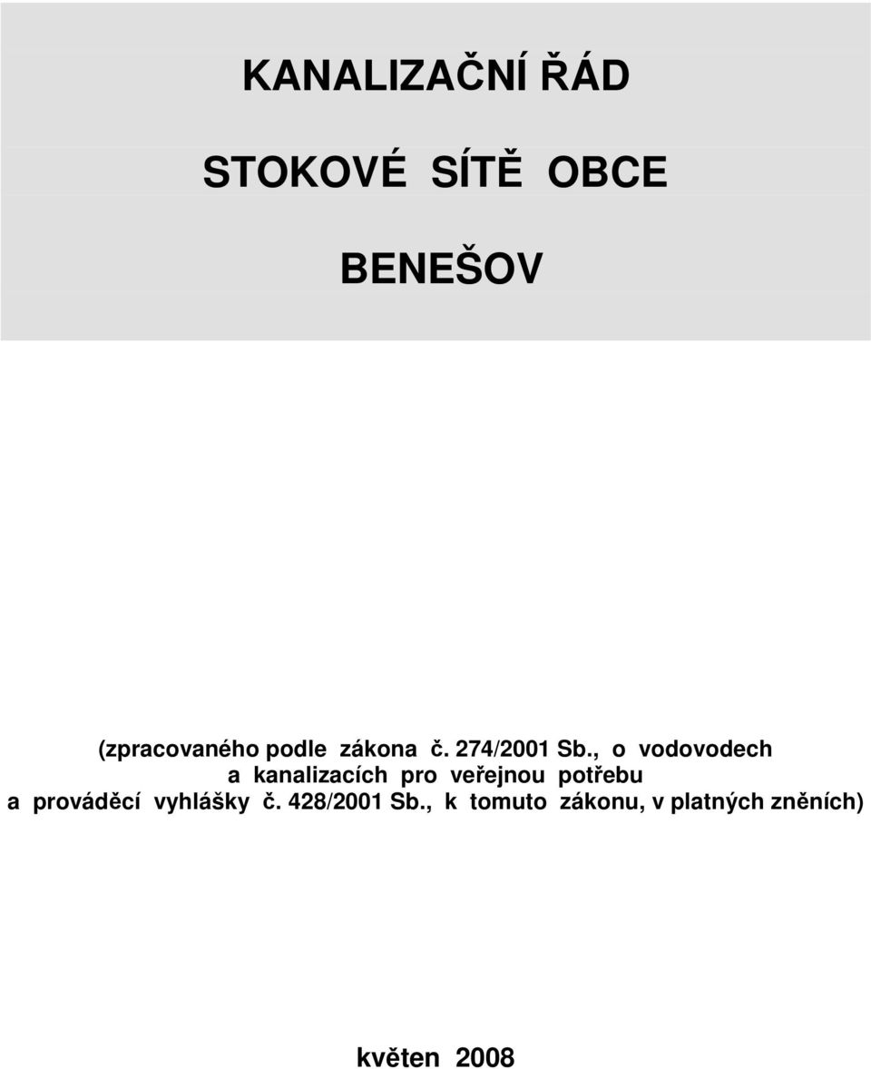 , o vodovodech a kanalizacích pro veřejnou potřebu a