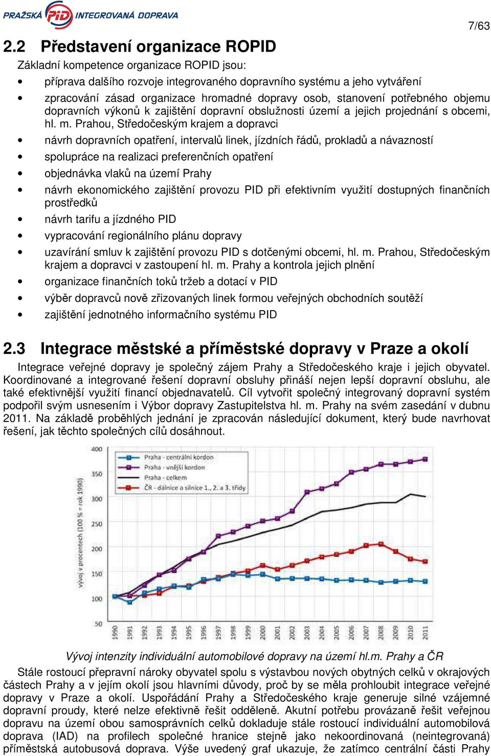 Prahou, Středočeským krajem a dopravci návrh dopravních opatření, intervalů linek, jízdních řádů, prokladů a návazností spolupráce na realizaci preferenčních opatření objednávka vlaků na území Prahy