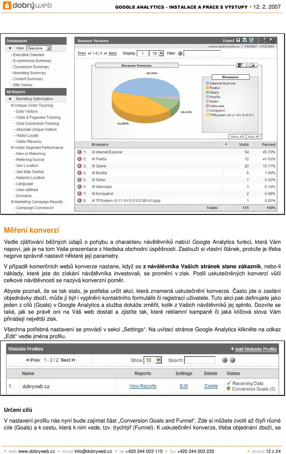 V případě komerčních webů konverze nastane, když se z návštěvníka Vašich stránek stane zákazník, nebo-li náklady, které jste do získání návštěvníka investovali, se promění v zisk.