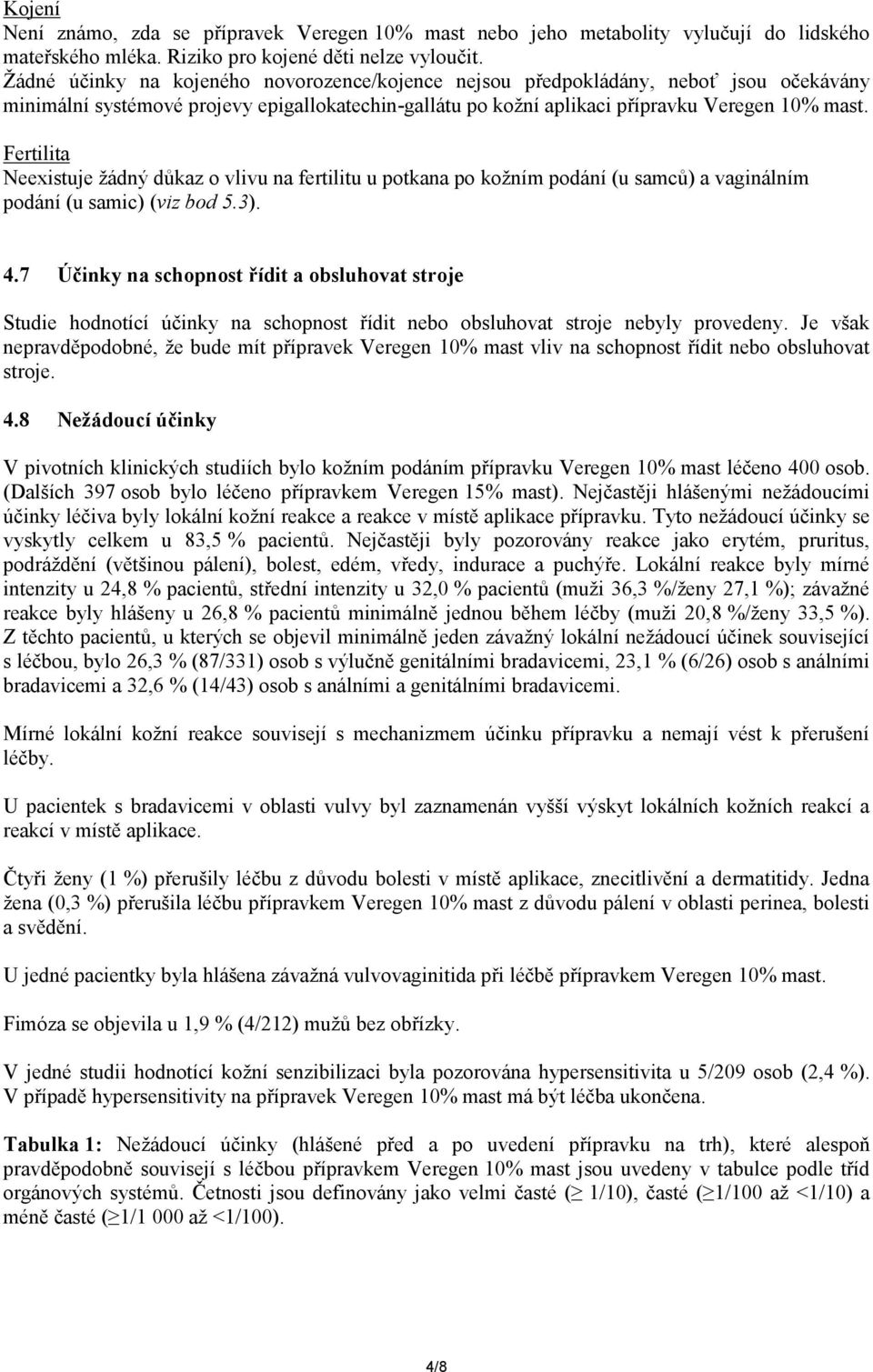 Fertilita Neexistuje žádný důkaz o vlivu na fertilitu u potkana po kožním podání (u samců) a vaginálním podání (u samic) (viz bod 5.3). 4.