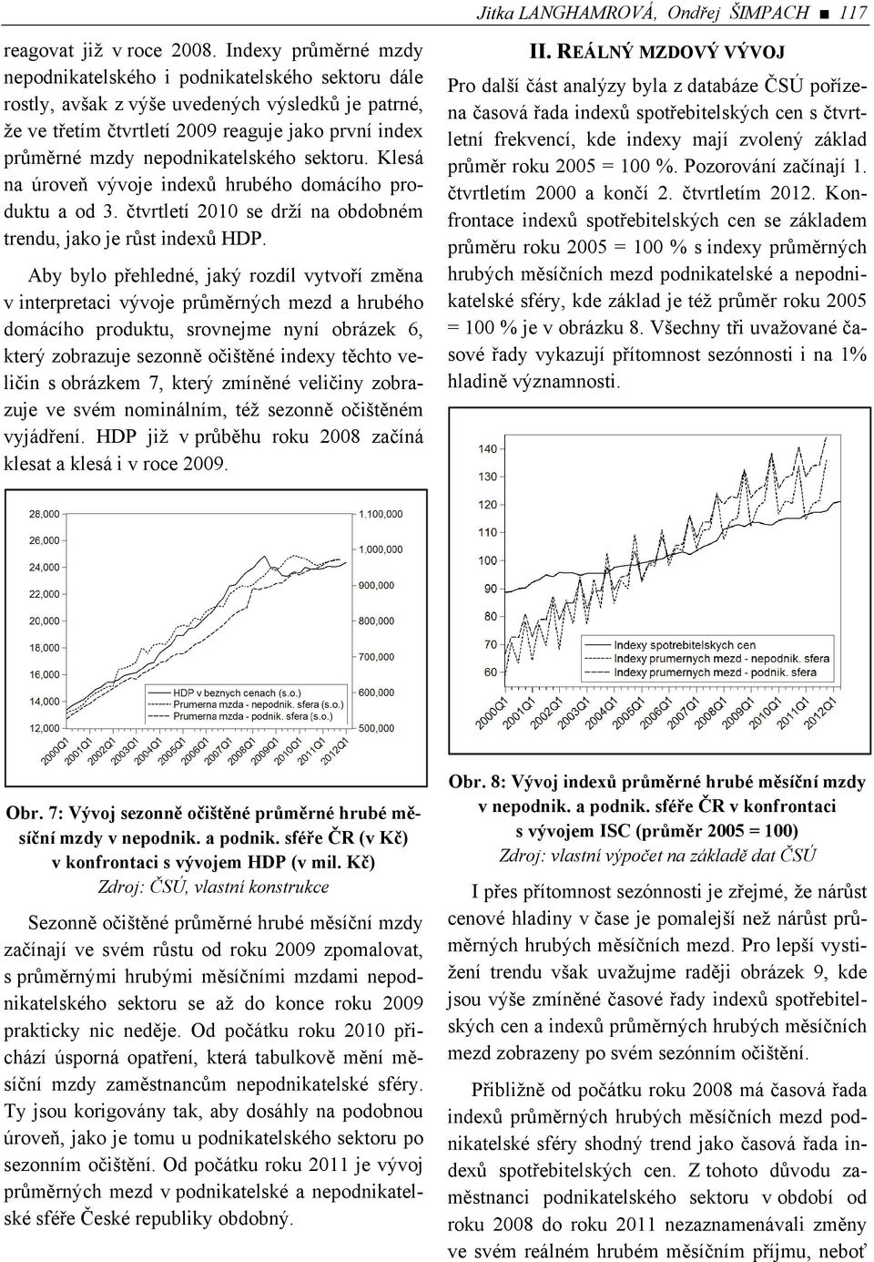 nepodnikatelského sektoru. Klesá na úroveň vývoje indexů hrubého domácího produktu a od 3. čtvrtletí 2010 se drží na obdobném trendu, jako je růst indexů HDP.