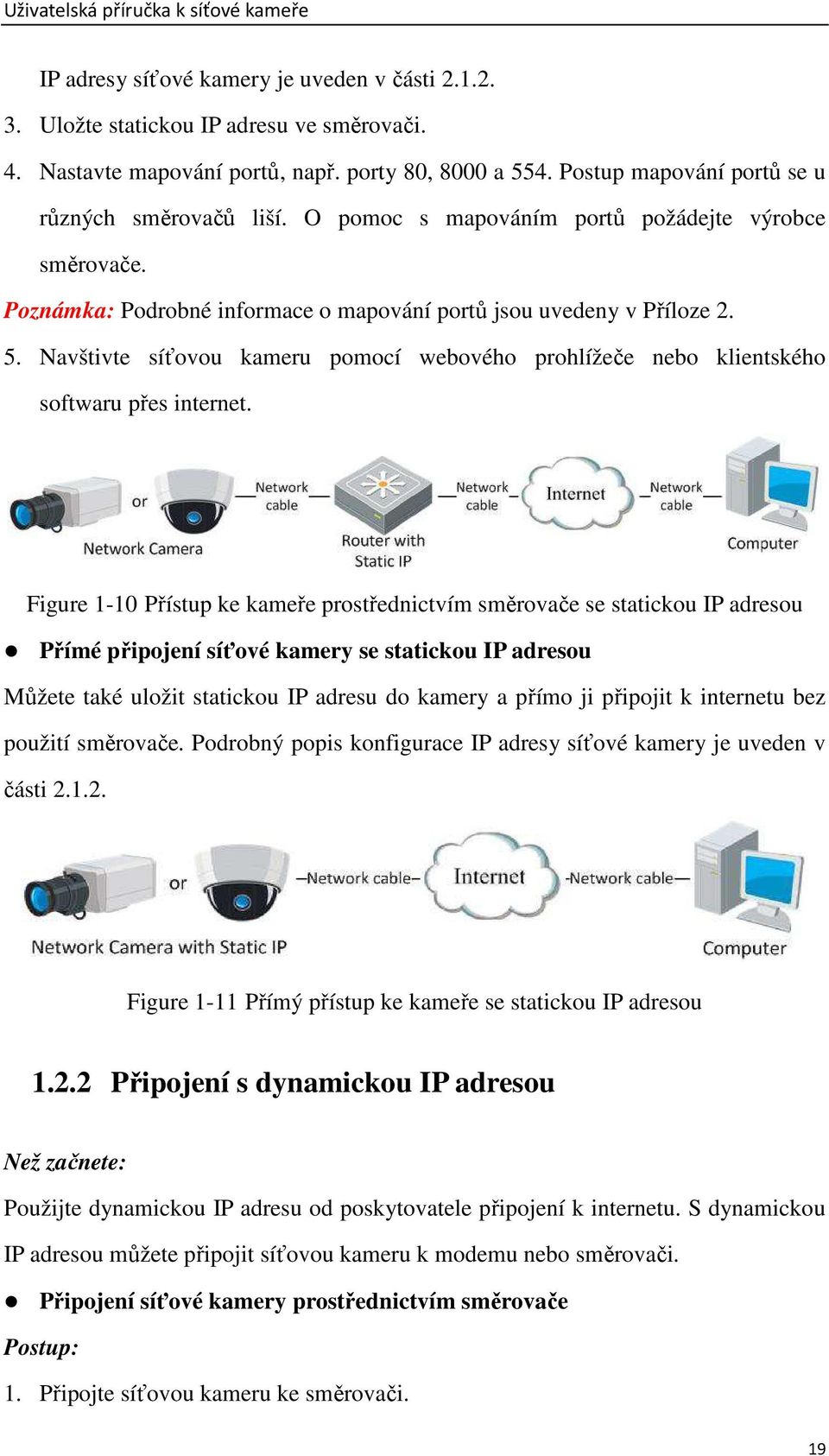 Navštivte síťovou kameru pomocí webového prohlížeče nebo klientského softwaru přes internet.