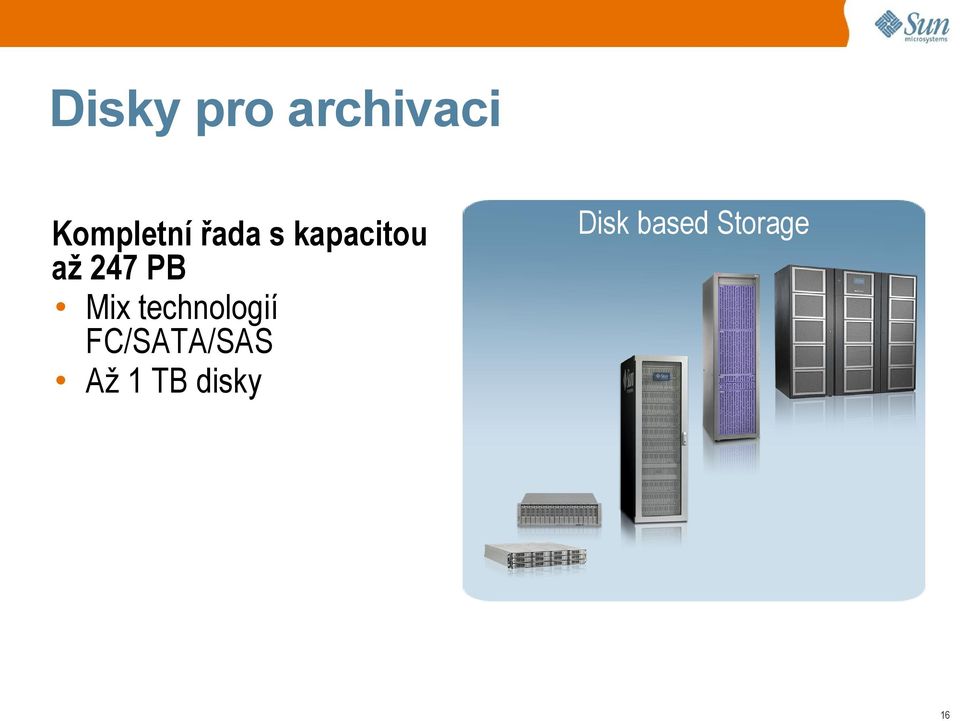 Mix technologií FC/SATA/SAS