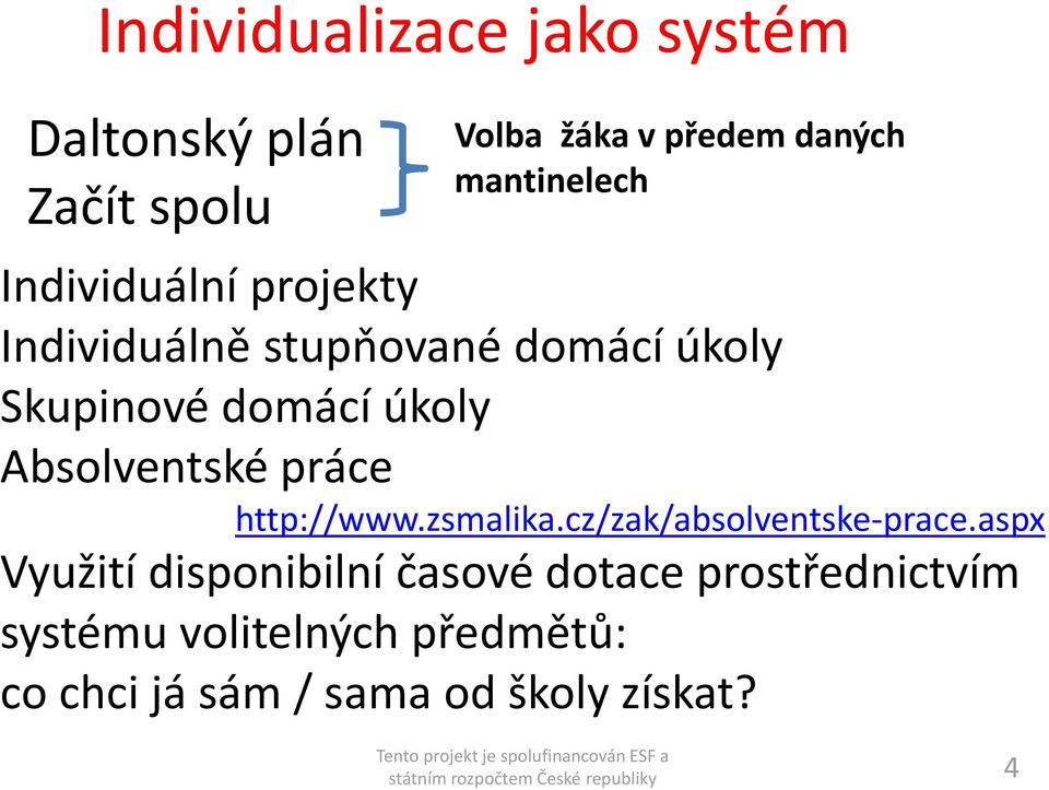 úkoly Absolventské práce http://www.zsmalika.cz/zak/absolventske-prace.