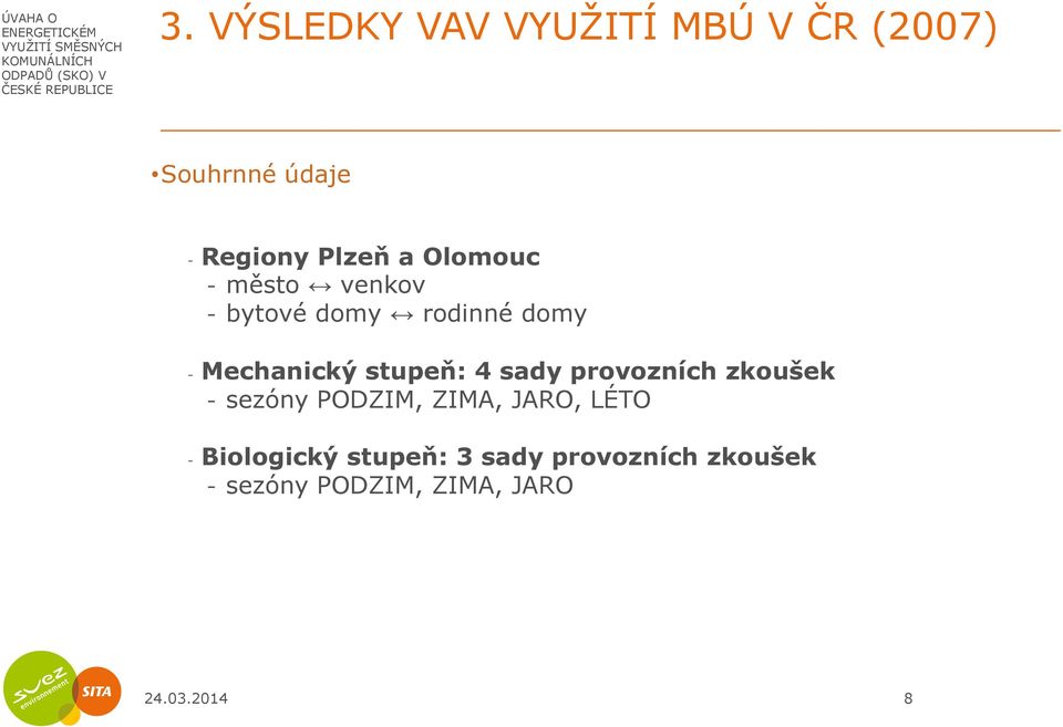 sady provozních zkoušek - sezóny PODZIM, ZIMA, JARO, LÉTO - Biologický