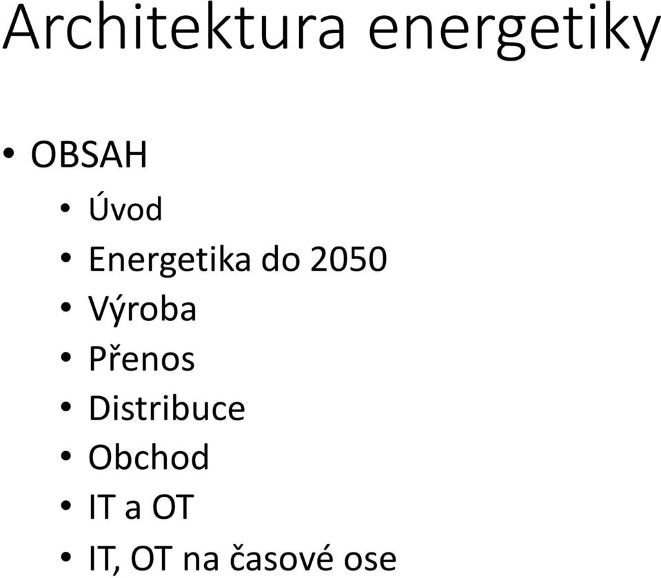 2050 Výroba Přenos