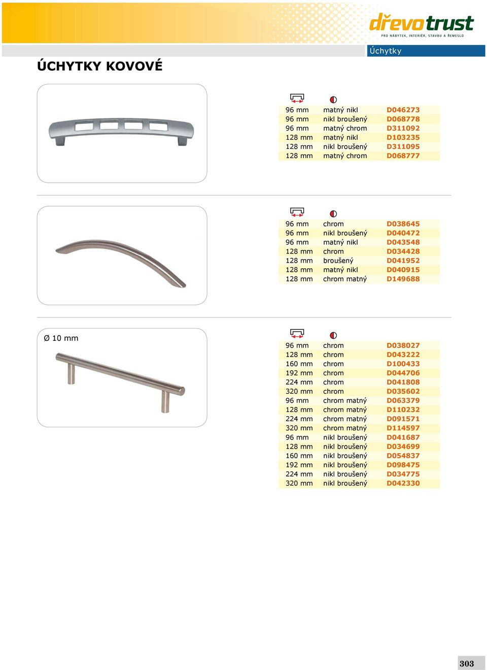 mm D100433 192 mm D044706 224 mm D041808 320 mm D035602 96 mm matný D063379 128 mm matný D110232 224 mm matný D091571 320 mm matný D114597 96 mm nikl