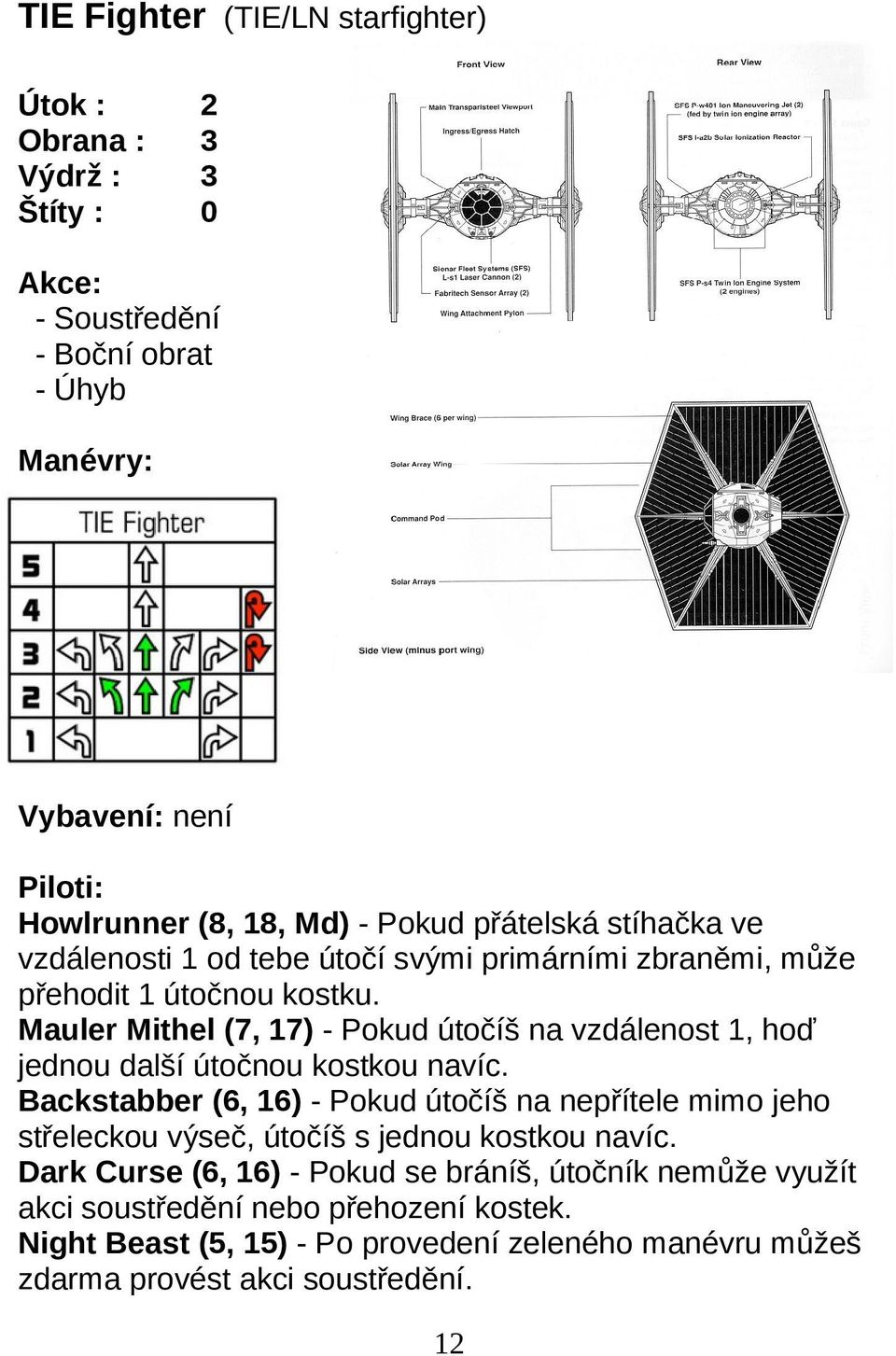 Mauler Mithel (7, 17) - Pokud útočíš na vzdálenost 1, hoď jednou další útočnou kostkou navíc.