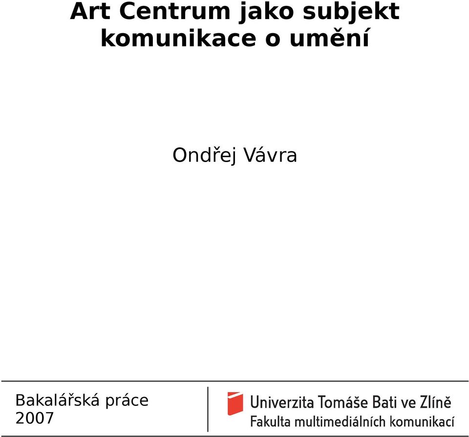 o umění Ondřej