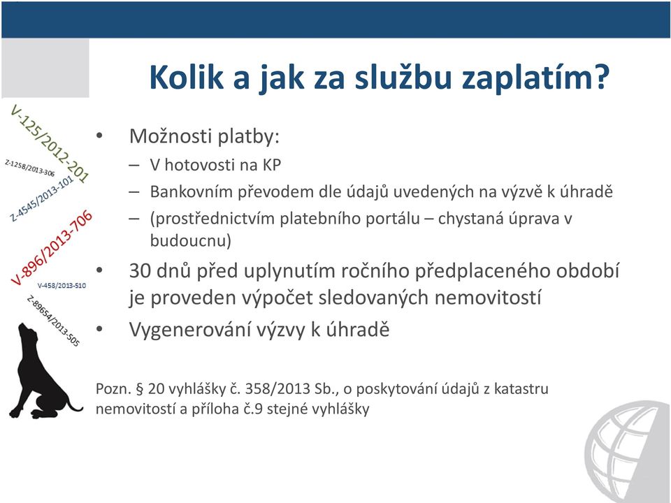 (prostřednictvím platebního portálu chystaná úprava v budoucnu) 30 dnů před uplynutím ročního