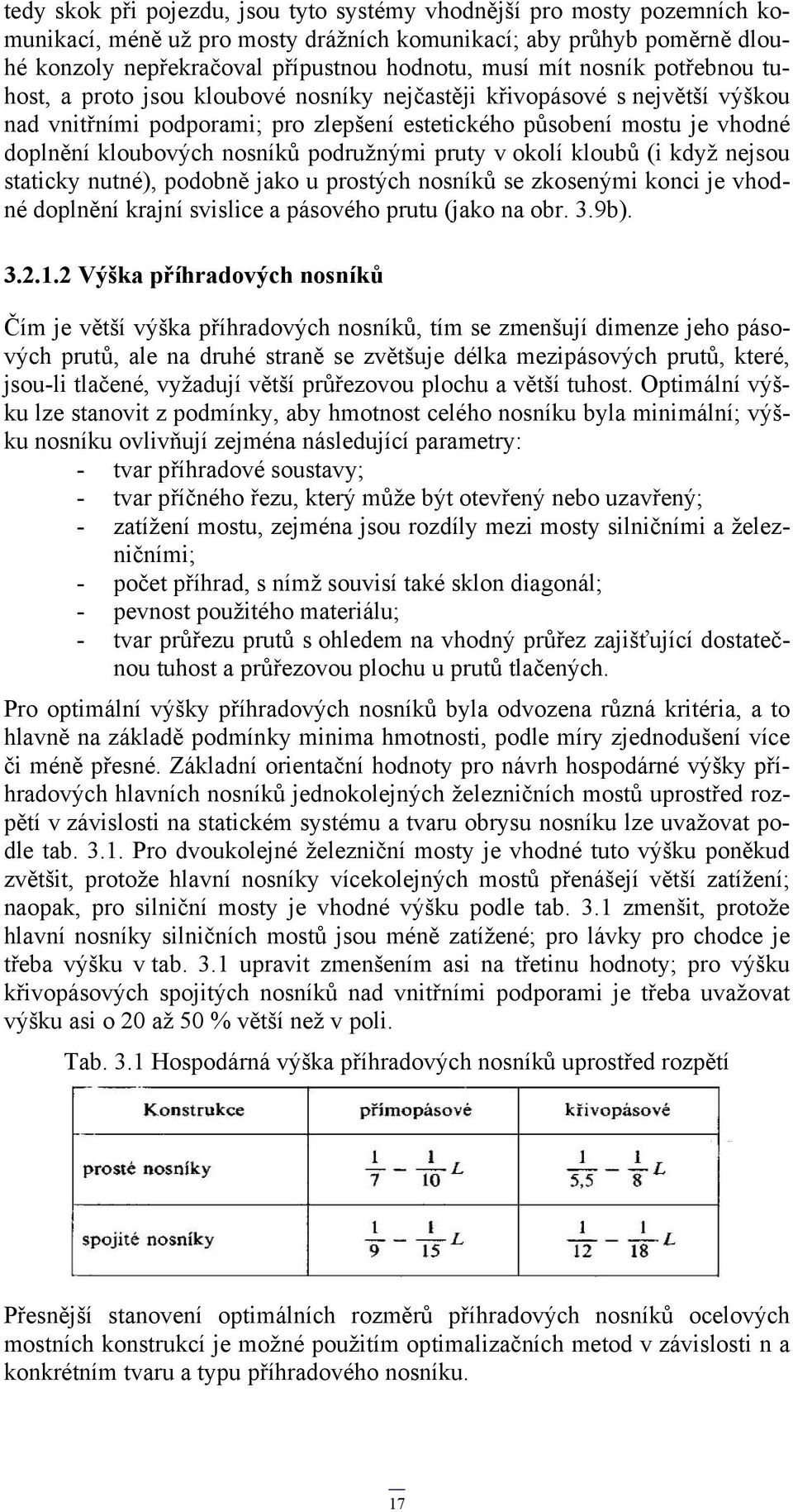 podružnými pruty v okolí kloubů (i když nejsou staticky nutné), podobně jako u prostých nosníků se zkosenými konci je vhodné doplnění krajní svislice a pásového prutu (jako na obr. 3.9b). 3.2.1.