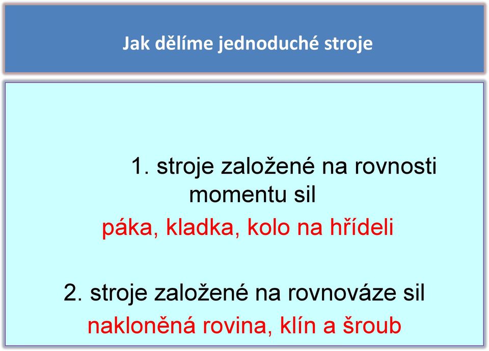 páka, kladka, kolo na hřídeli 2.