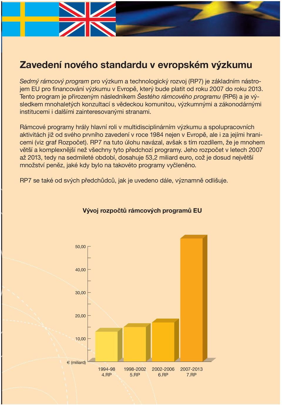 Tento program je přirozeným následníkem Šestého rámcového programu (RP6) a je výsledkem mnohaletých konzultací s vědeckou komunitou, výzkumnými a zákonodárnými institucemi i dalšími zainteresovanými