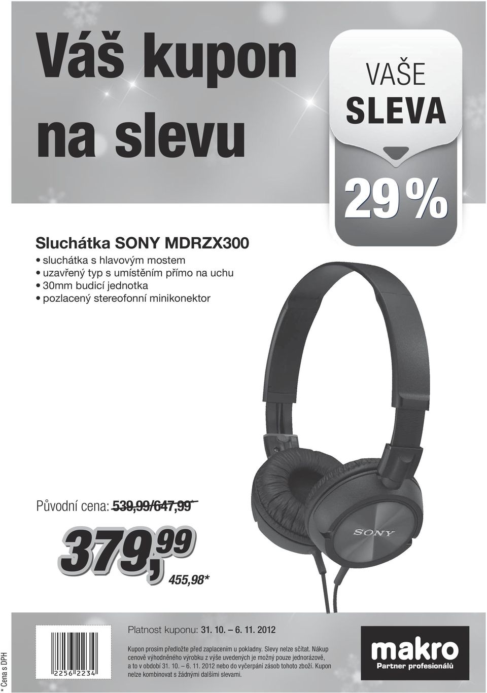 30mm budicí jednotka pozlacený stereofonní