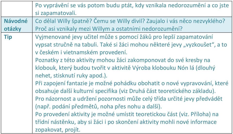 Také si žáci mohou některé jevy vyzkoušet, a to v českém i vietnamském provedení.