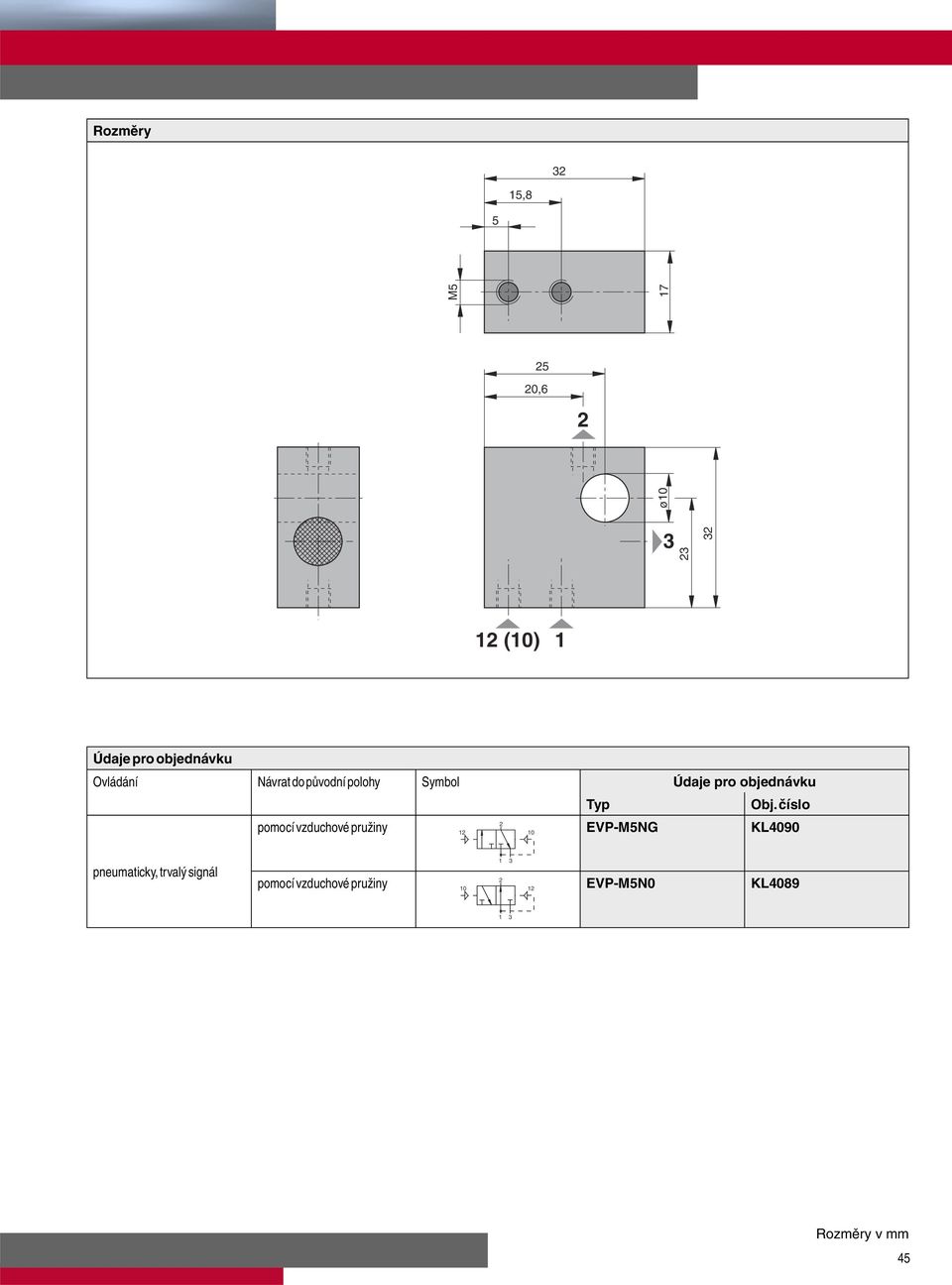 číslo pomocí vzduchové pružiny EVP-M5NG KL49