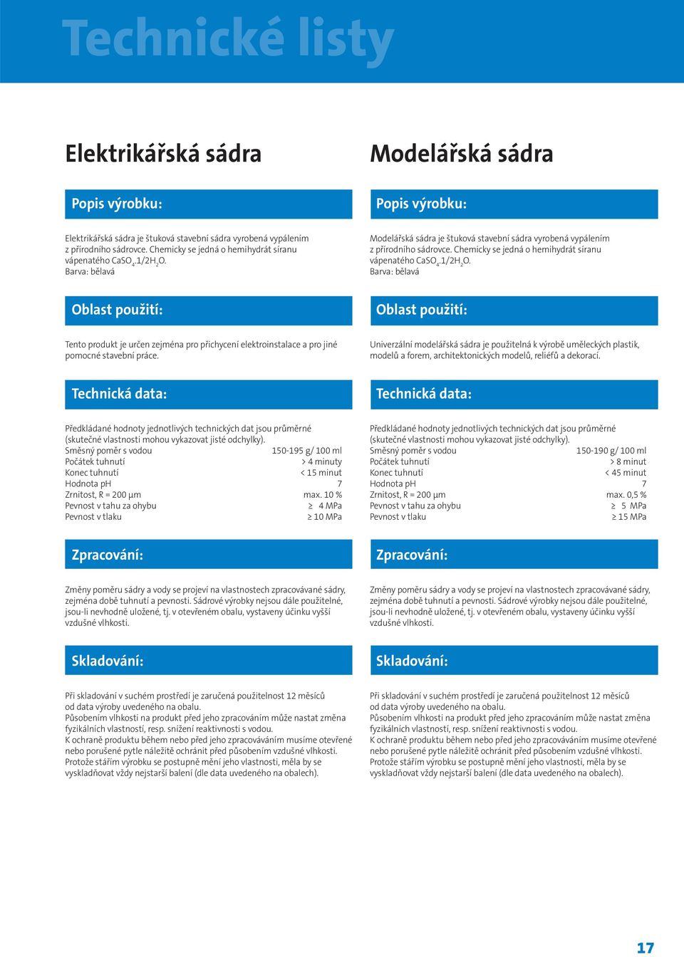 Chemicky se jedná o hemihydrát síranu vápenatého CaSO 4.1/2H 2 O.