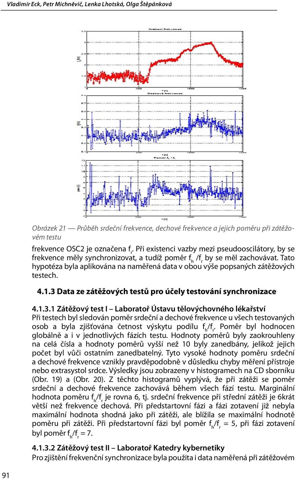 Tato hypotéza byla aplikována na naměřená data v obou výše popsaných zátěžových testech. 4.1.3 