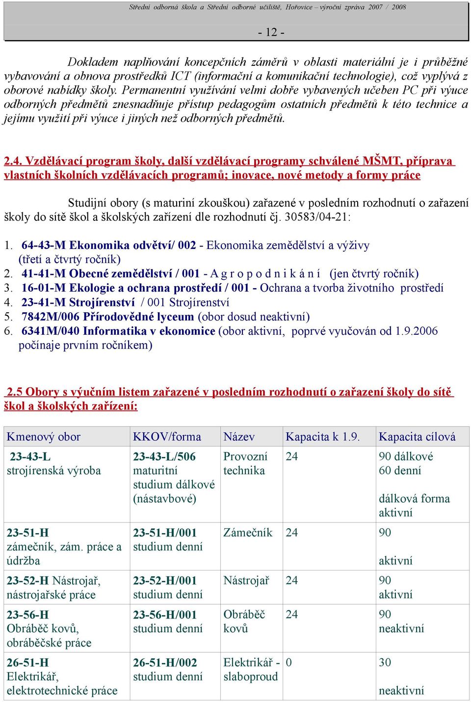 předmětů. 2.4.