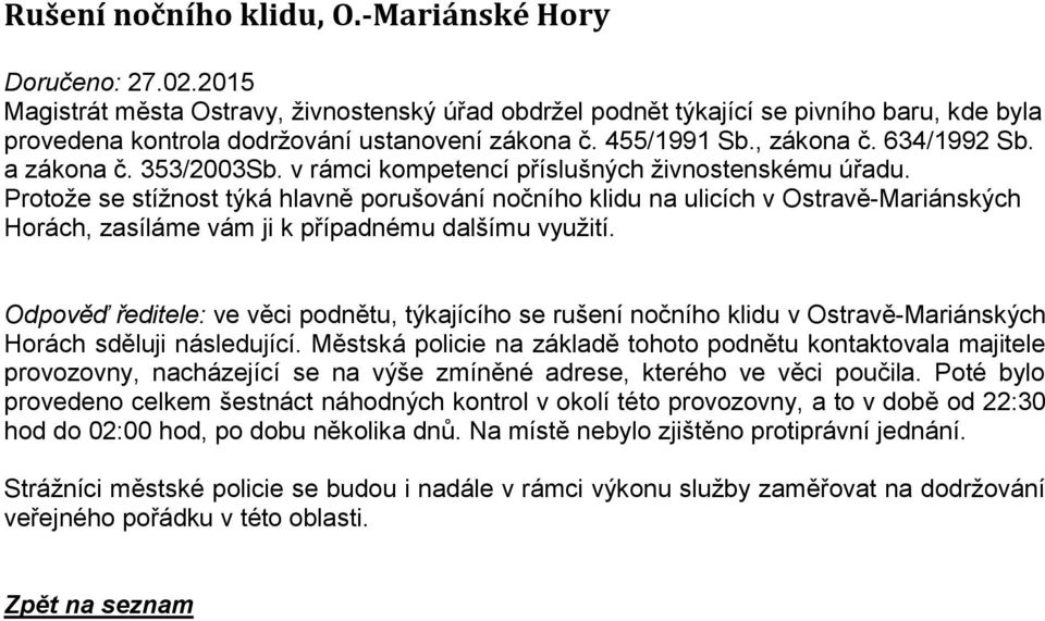 353/2003Sb. v rámci kompetencí příslušných živnostenskému úřadu.