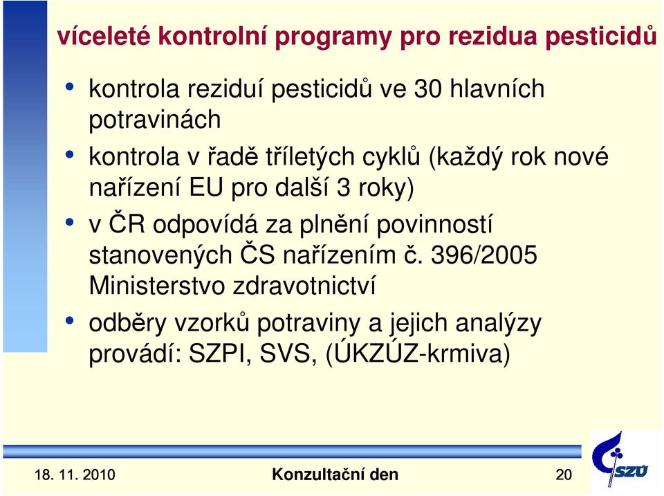 včr odpovídá za plnění povinností stanovených ČS nařízením č.