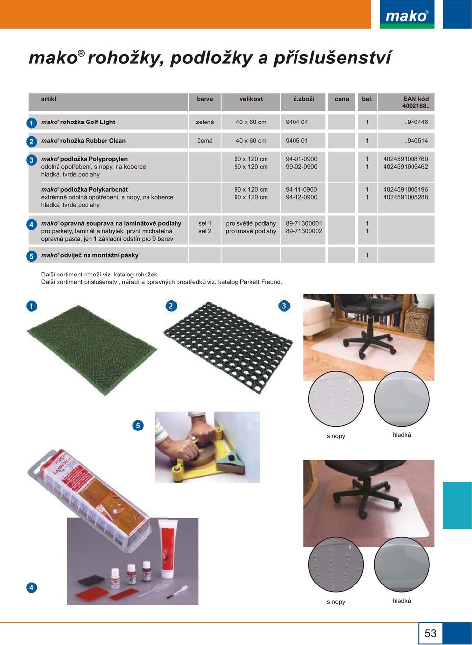 odolná opotøebení, s nopy, na koberce 90 0 cm 9--0900 0900 hladká, tvrdé podlahy mako opravná souprava na laminátové podlahy pro parkety, laminát a nábytek, první míchatelná opravná pasta, jen