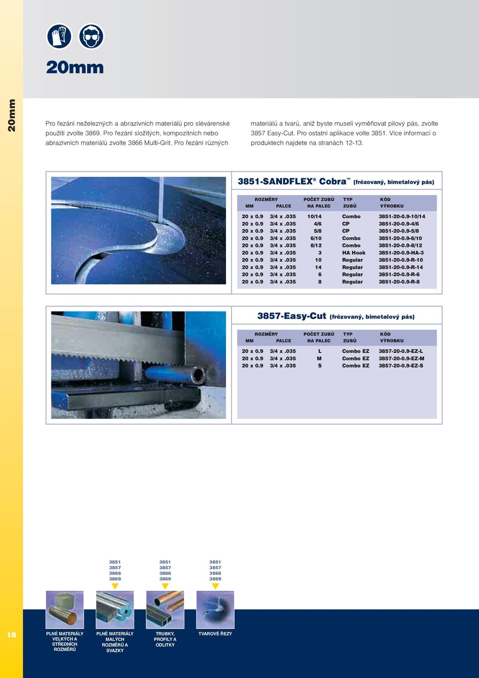-SANDFLEX Cobra (frézovaný, bimetalový pás) 20 x 0.9 3/4 x.035 10/14 Combo -20-0.9-10/14 20 x 0.9 3/4 x.035 4/6 CP -20-0.9-4/6 20 x 0.9 3/4 x.035 5/8 CP -20-0.9-5/8 20 x 0.9 3/4 x.035 6/10 Combo -20-0.