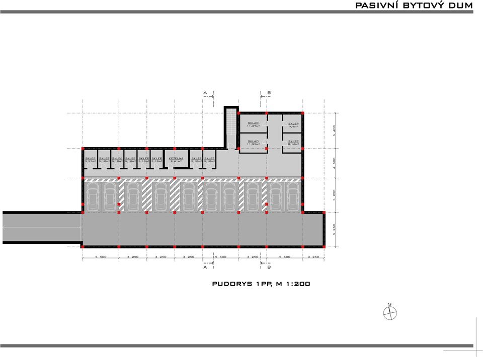 11,27m 2 SKLAD 11,95m 2 SKLEP 7,7m 2 SKLEP 8,16m 2 5 250 5 250 4 500 5