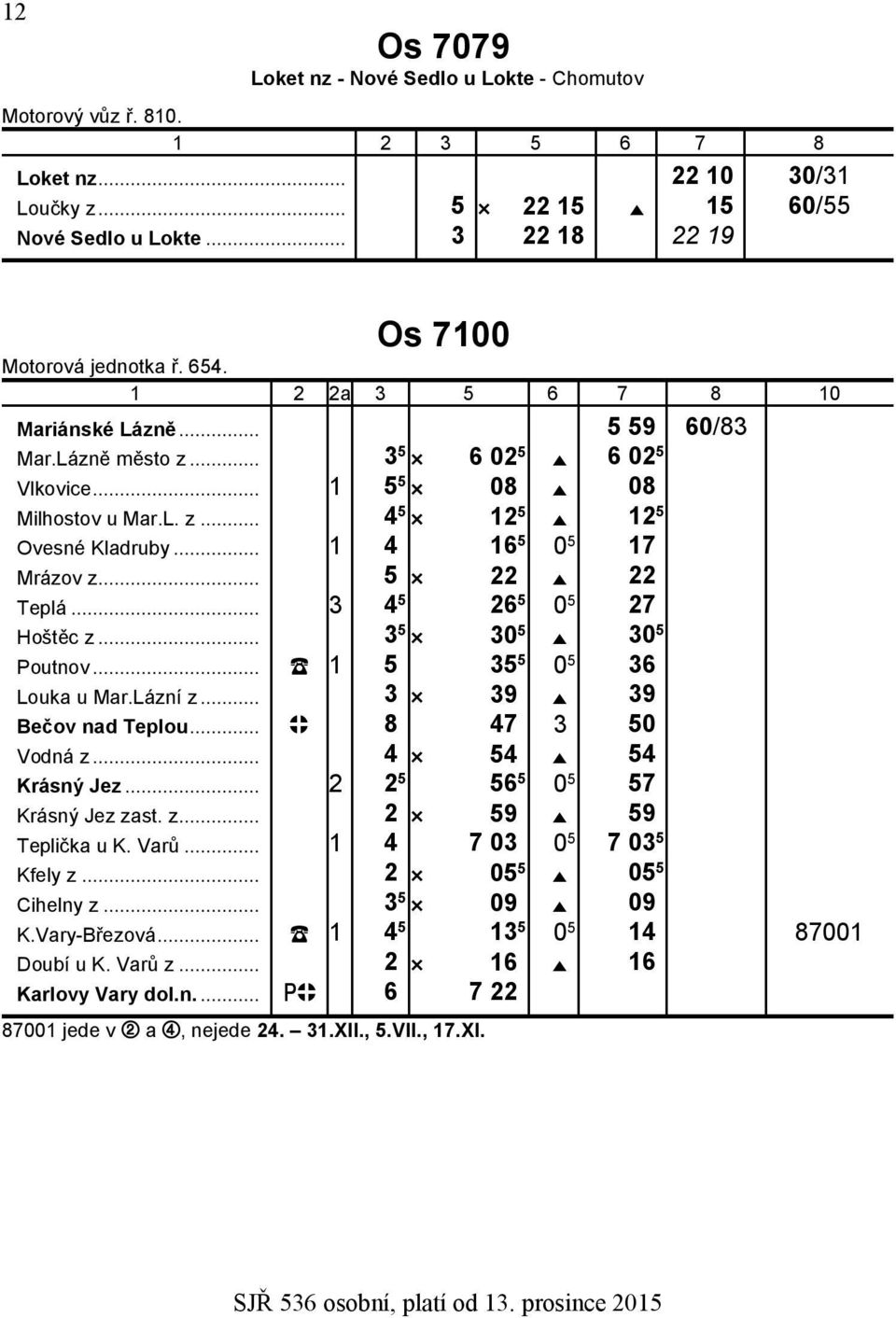 .. 3 4 5 26 5 0 5 27 Hoštěc z... 3 5 30 5 30 5 Poutnov... 1 5 35 5 0 5 36 Louka u Mar.Lázní z... 3 39 39 Bečov nad Teplou... 8 47 3 50 Vodná z... 4 54 54 Krásný Jez... 2 2 5 56 5 0 5 57 Krásný Jez zast.