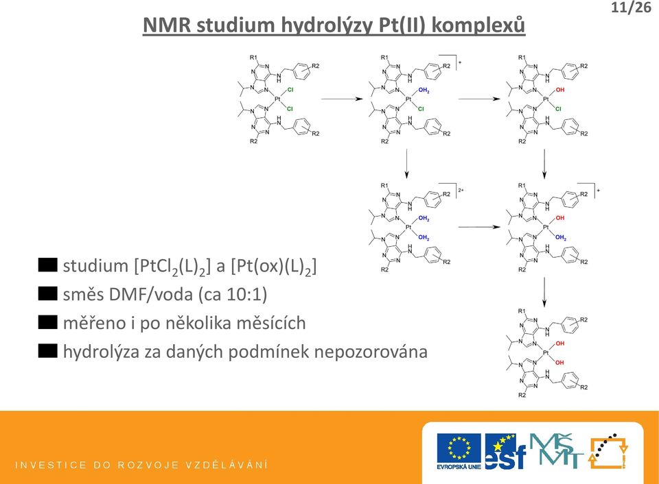 směs DMF/voda (ca 10:1) měřeno i po několika