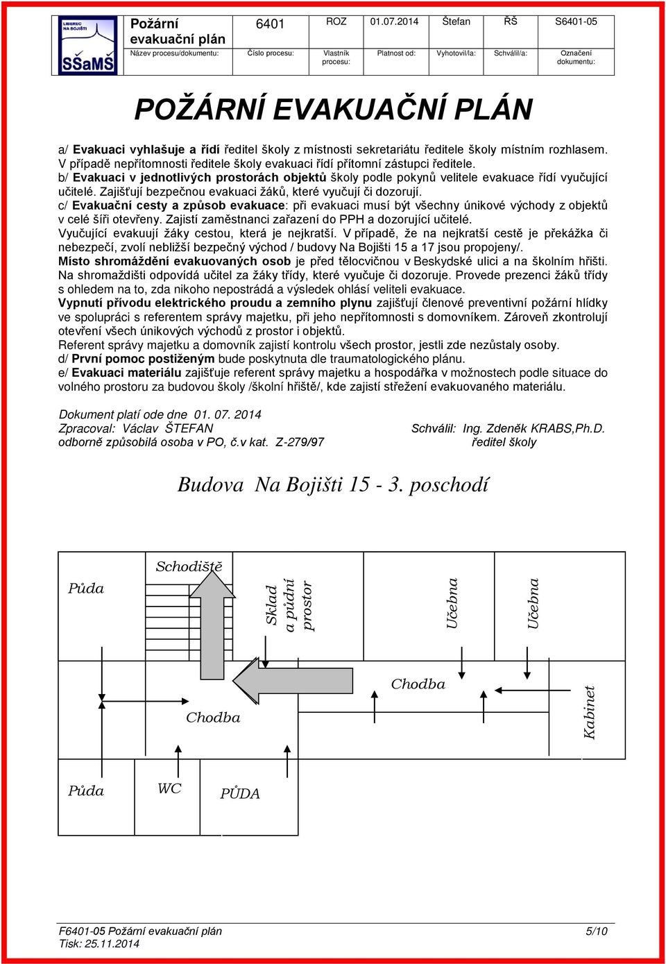 rozhlasem. Budova Na Bojišti 15-3.