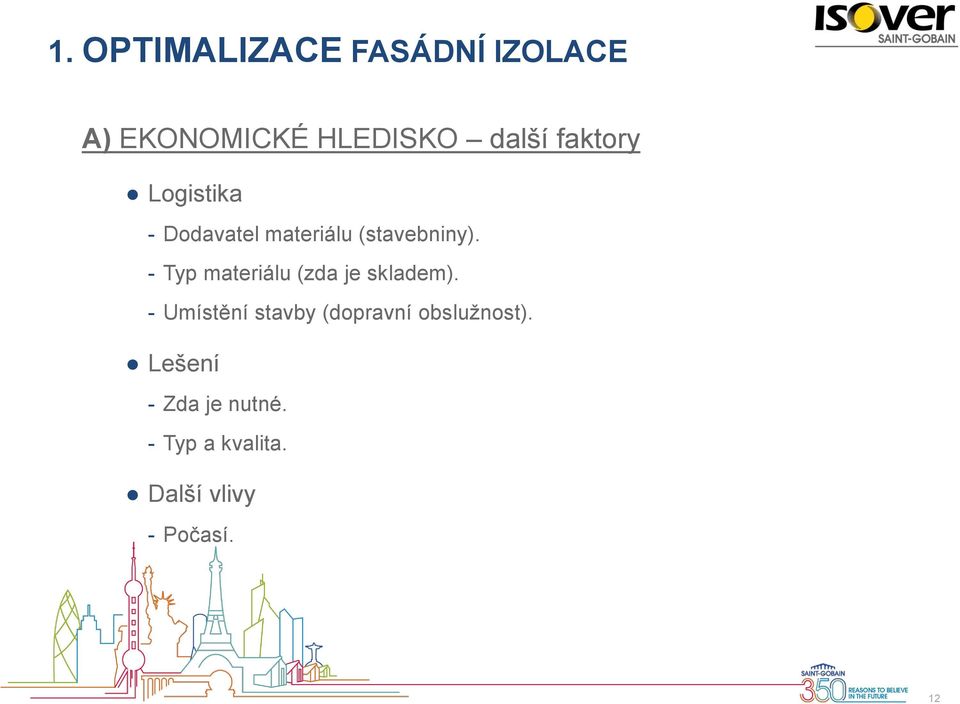 - Typ materiálu (zda je skladem).