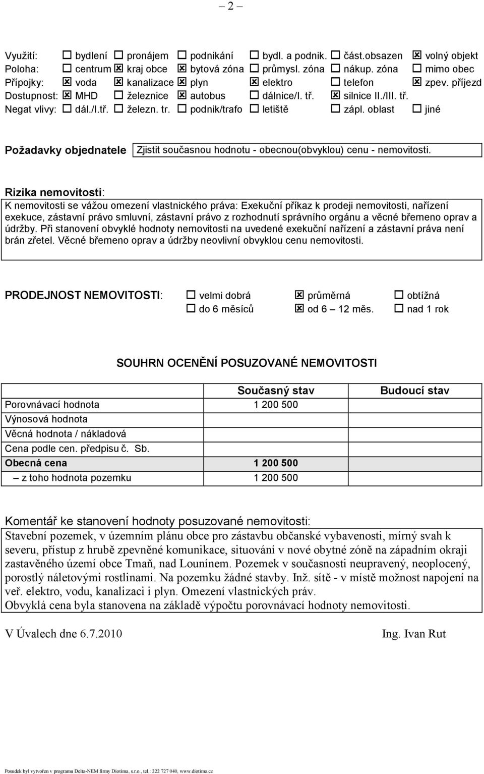 podnik/trafo letiště zápl. oblast jiné Požadavky objednatele Zjistit současnou hodnotu - obecnou(obvyklou) cenu - nemovitosti.