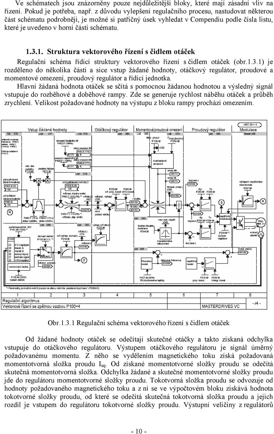 ... Strutura vetorového řízení s čidlem otáče Regulační schéma řídící strutury vetorového řízení s čidlem otáče (obr.