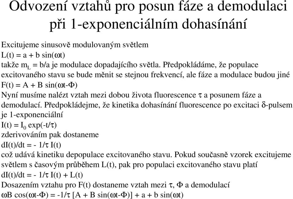 fáze a demodulací.