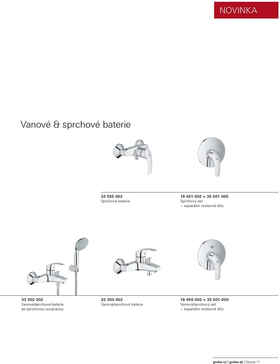 Vanová/sprchová baterie se sprchovou soupravou 33 300 002 Vanová/sprchová