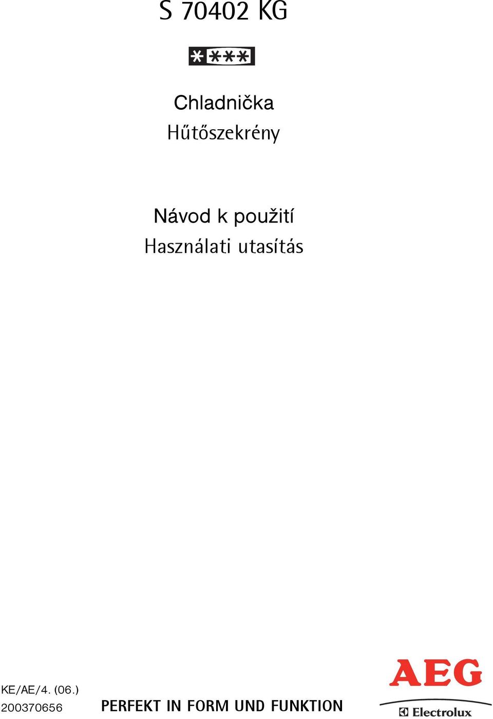 Használati utasítás KE/AE/4.