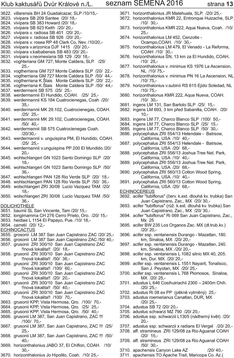 radiosa SB 926 /20/ 20,vivipara v. rosea RP 48 Clark Co, Nev. /10/20,vivipara v.arizonica DJF 1415 /20/ 20,vivipara v.kaibabensis SB 483 /20/ 20,vivipara v.