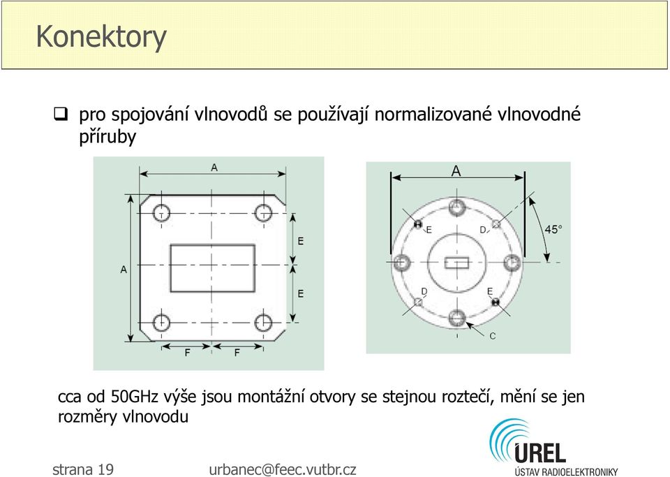 cca od 50GHz výše jsou montážní otvory se