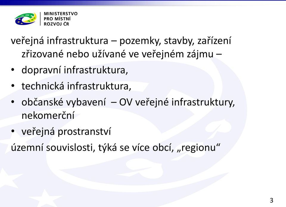 infrastruktura, občanské vybavení OV veřejné infrastruktury,