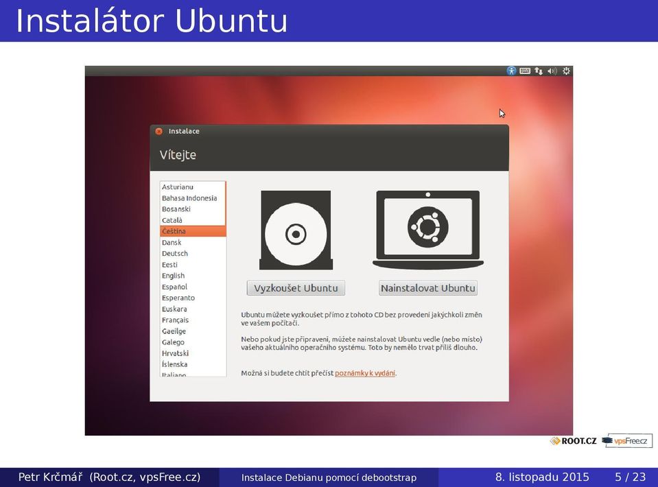 cz) Instalace Debianu pomocí