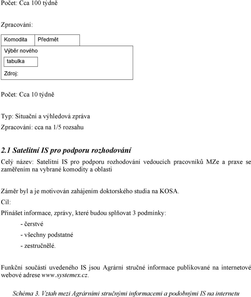 je motivován zahájením doktorského studia na KOSA. Cíl: Přinášet informace, zprávy, které budou splňovat 3 podmínky: - čerstvé - všechny podstatné - zestručnělé.