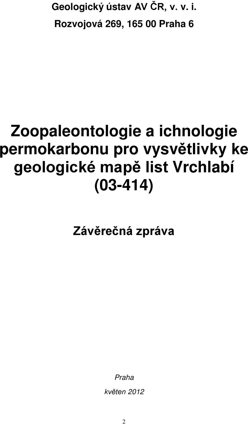 ichnologie permokarbonu pro vysvětlivky ke