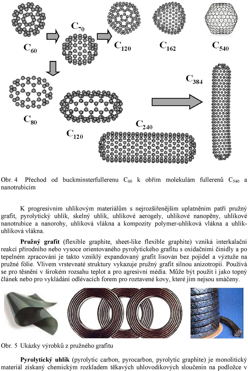 Pružný grafit (flexible graphite, sheet-like flexible graphite) vzniká interkalační reakcí přírodního nebo vysoce orientovaného pyrolytického grafitu s oxidačními činidly a po tepelném zpracování je