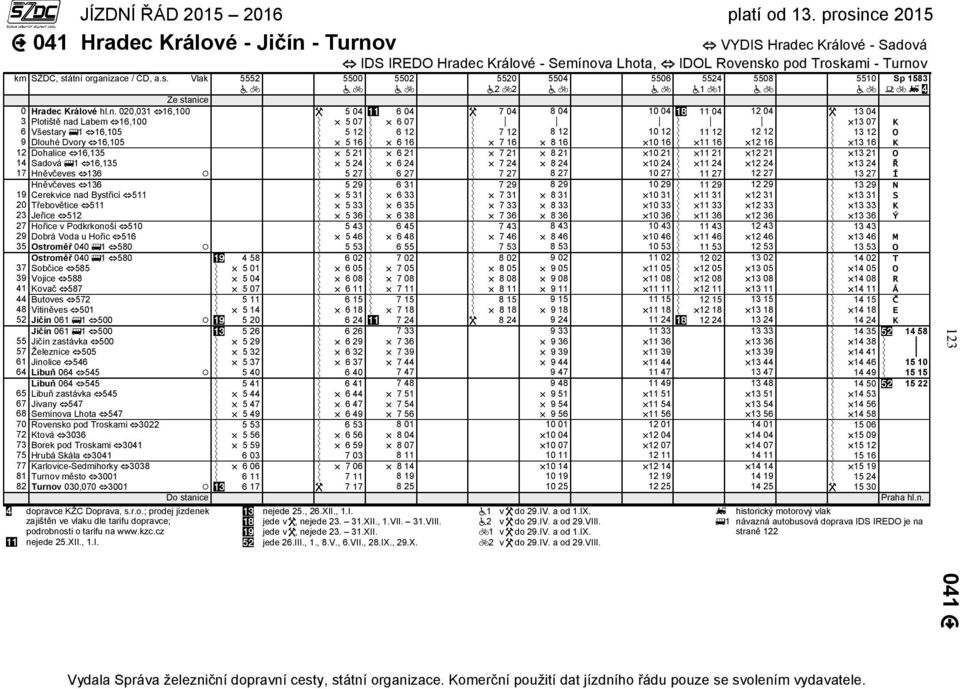 16 7 16 8 16 10 16 11 16 12 16 13 16 K 12 Dohalice 16,135 5 21 6 21 7 21 8 21 10 21 11 21 12 21 13 21 O 14 Sadová 6,135 5 24 6 24 7 24 8 24 10 24 11 24 12 24 13 24 Ř 17 Hněvčeves 136 5 27 6 27 7 27 8