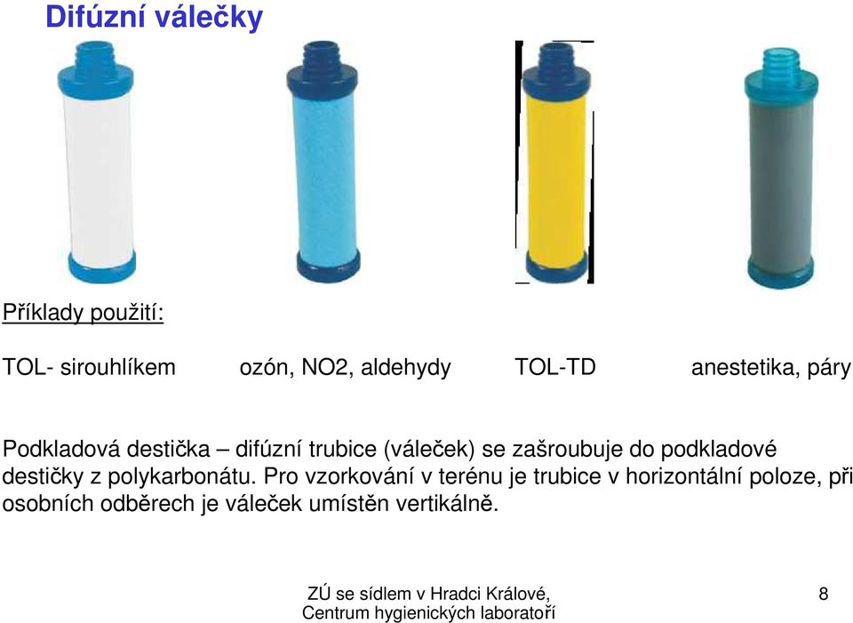 zašroubuje do podkladové destičky z polykarbonátu.