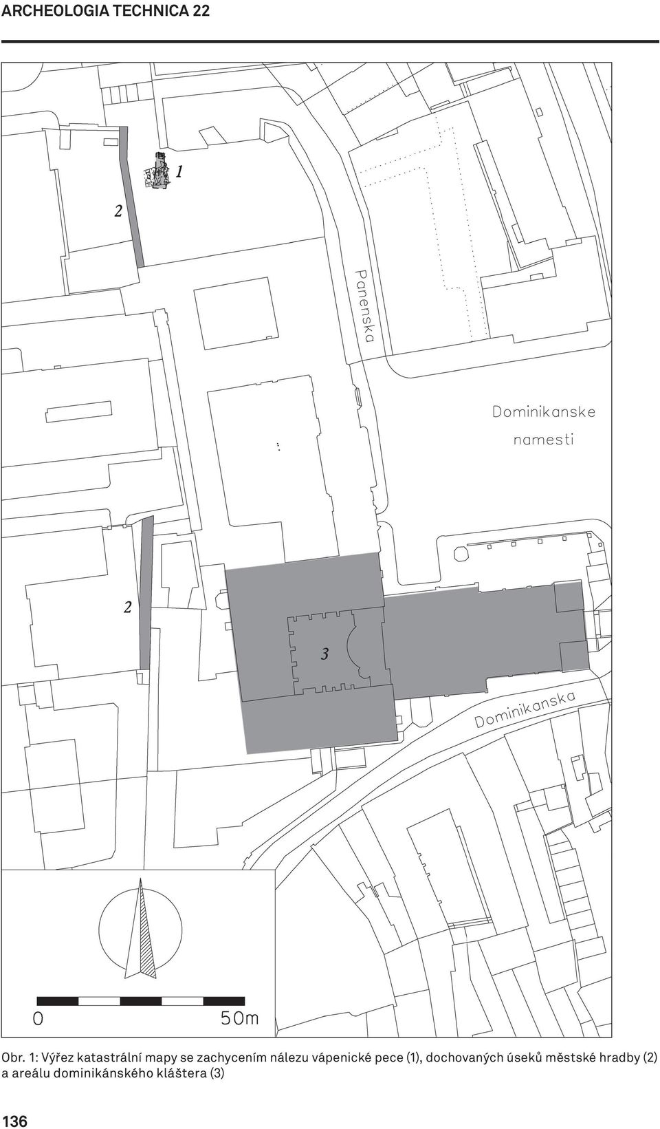 dochovaných úseků městské hradby (2)