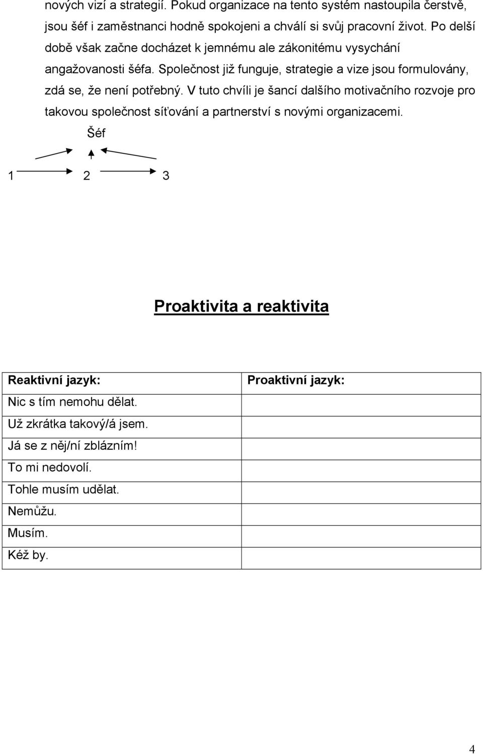 Společnost již funguje, strategie a vize jsou formulovány, zdá se, že není potřebný.