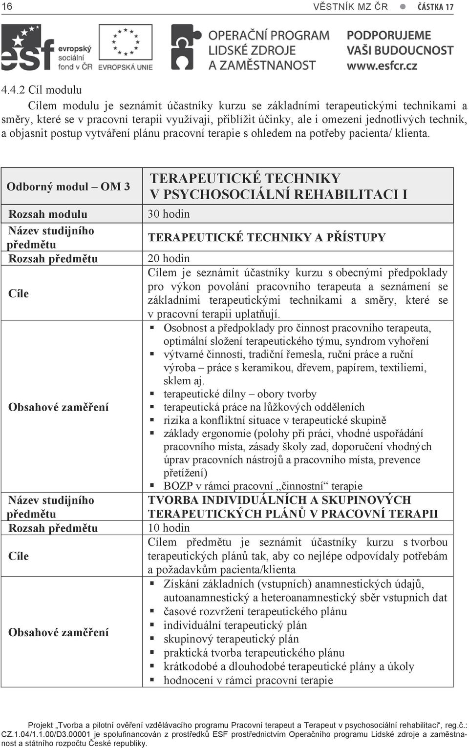 objasnit postup vytváření plánu pracovní terapie s ohledem na potřeby pacienta/ klienta.